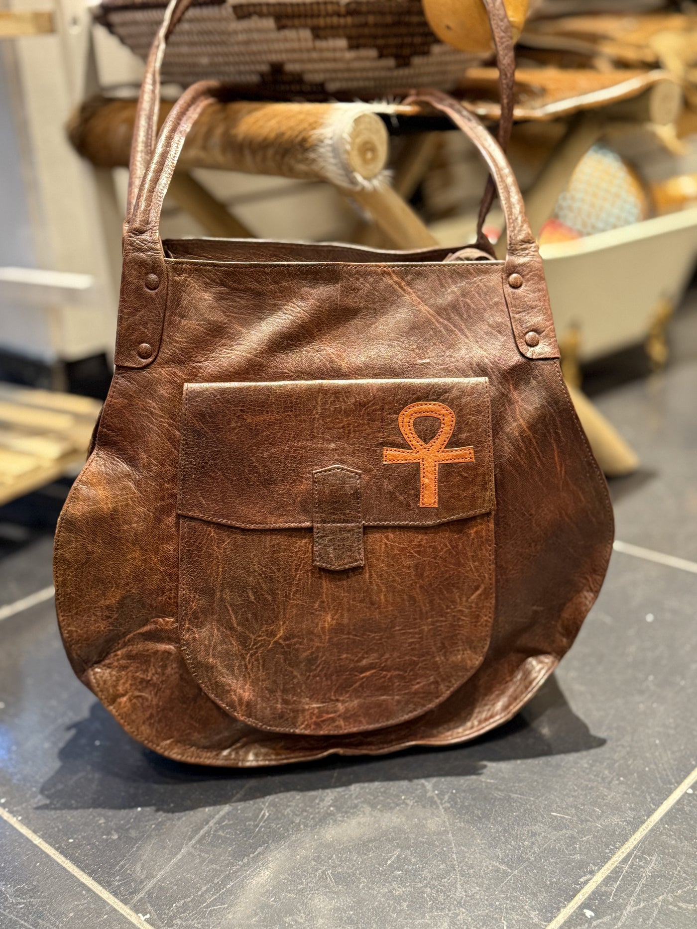 Heritage Unleashed: Exquisite Handmade Leather Bag from Mali