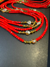 Load image into Gallery viewer, Rouge Intense Authentic Ghana Red Waistbead 46 Inches

