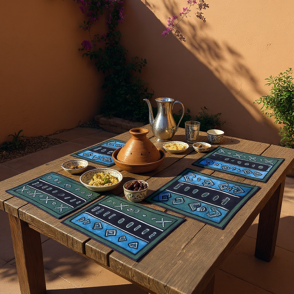 Malian Artisan-Crafted Mudcloth Placemats - Set of 4"