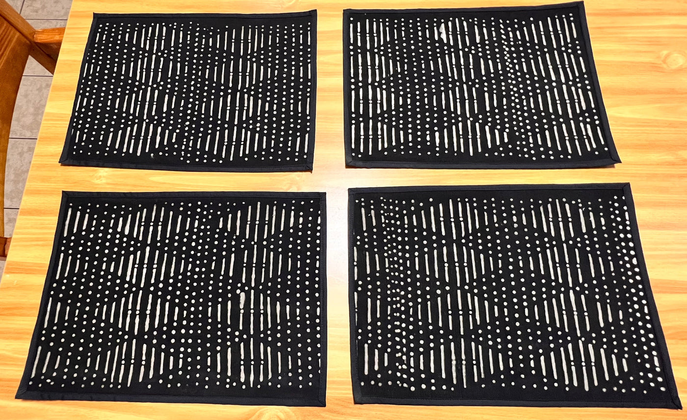"Traditional Malian Mudcloth Placemats: A Touch of Cultural Elegance" (Wholesale)