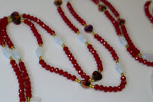 Load image into Gallery viewer, Single Strand Luxury Red Ghana Waistbeads

