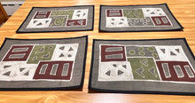 Load image into Gallery viewer, &quot;Organic Cotton Malian Mudcloth Placemats - Hand Dyed and Crafted&quot;
