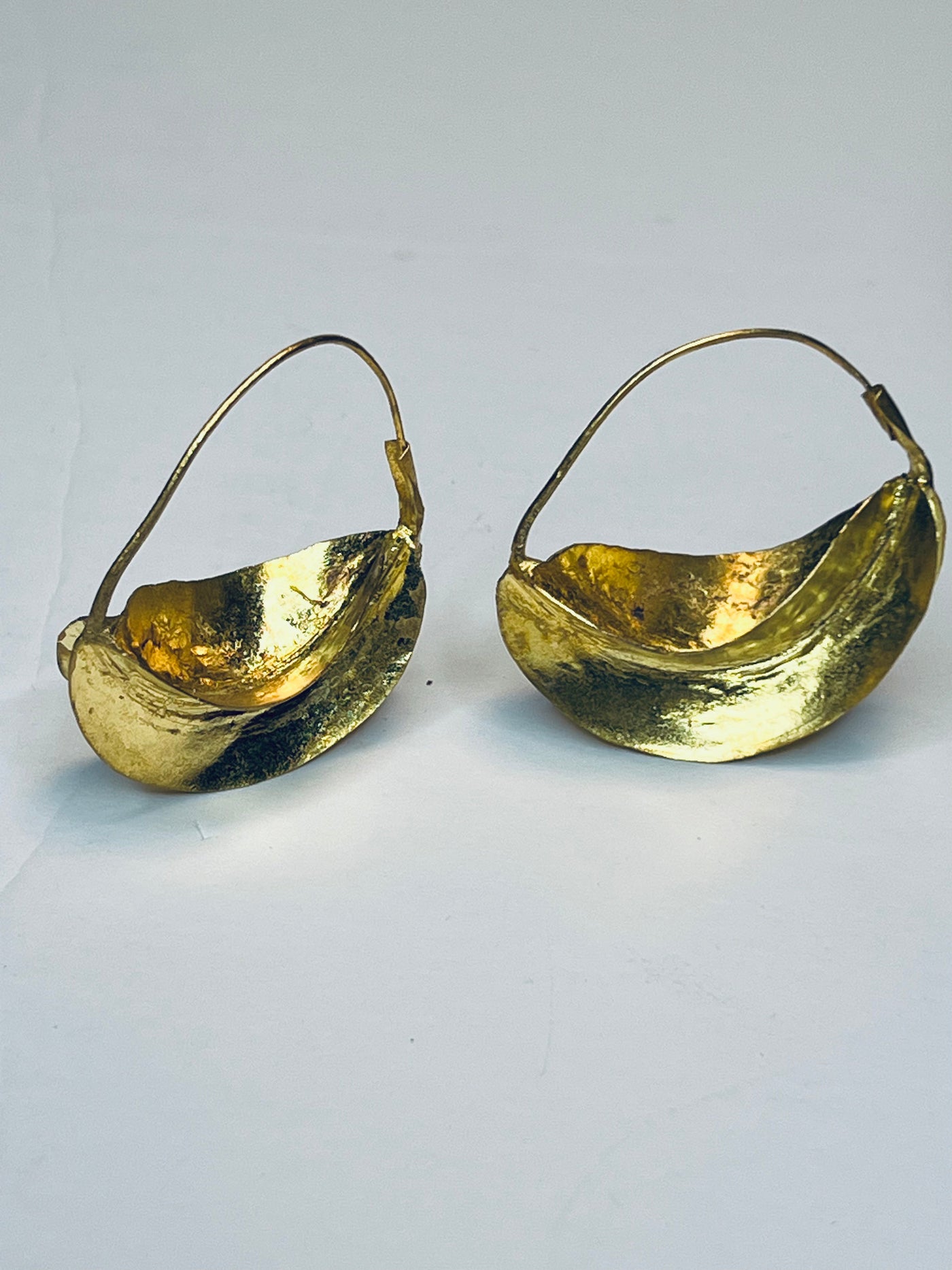 Unique Handmade Small Fulani Gold Plated Earrings (Wholesale)