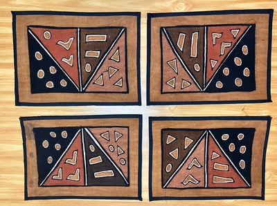 "Cultural Dining: Malian Mudcloth Handmade Placemats"