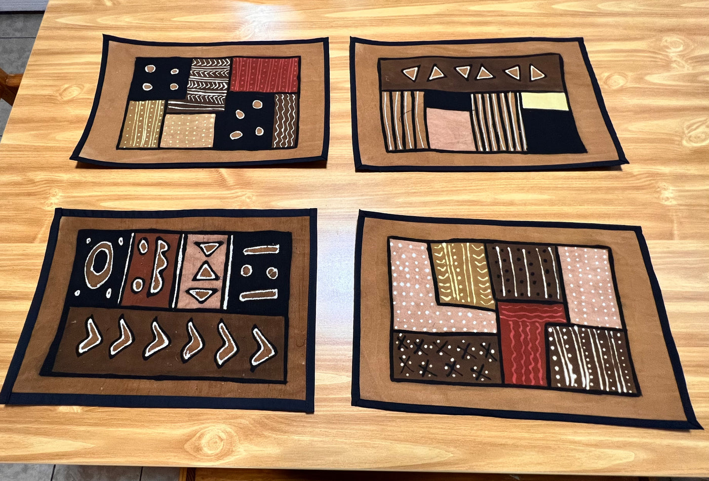 Handmade Mudcloth Placemats from Mali (Set of 4)