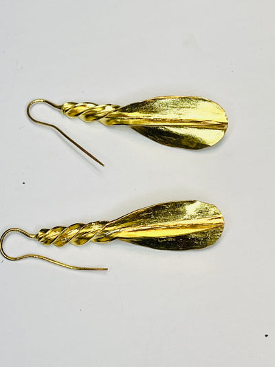 Exquisite Gold-Plated Twisted Fulani Earrings