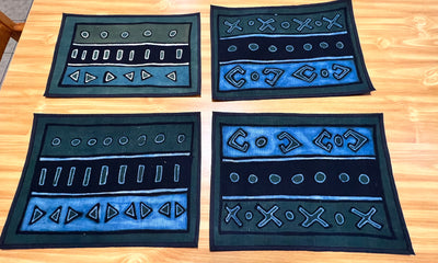 Malian Artisan-Crafted Mudcloth Placemats - Set of 4" (Wholesale)