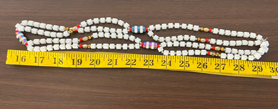 White Stretchable Double Strands Waistbeads (Wholesale)