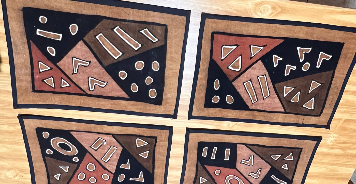 "Intricate Mudcloth Placemats: An Homage to Malian Artisans"