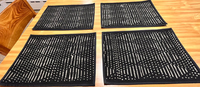 "Traditional Malian Mudcloth Placemats: A Touch of Cultural Elegance"