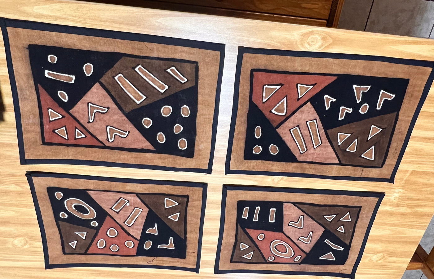 "Intricate Mudcloth Placemats: An Homage to Malian Artisans" (Wholesale)