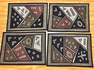 "Dinner Table Elegance: Authentic Mudcloth Placemats from Mali"