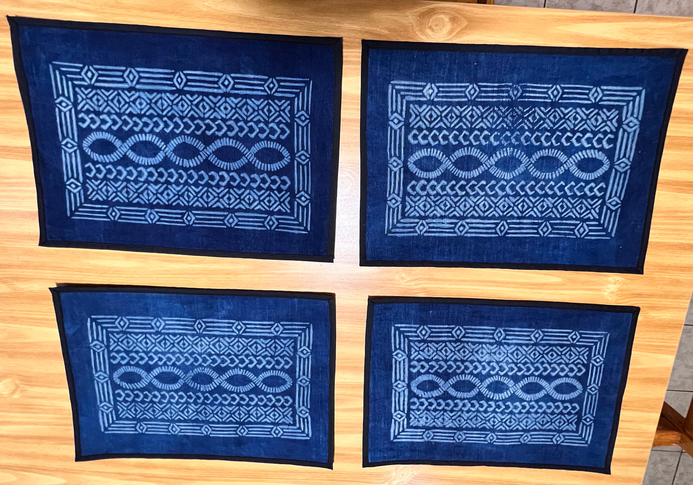 "Malian Indigo Placemats - Handcrafted Heritage at Your Table"