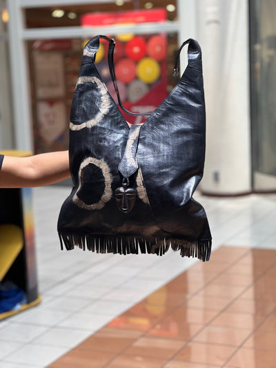 Handmade Real Leather Tie Dye Cross Bag