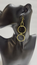 Load and play video in Gallery viewer, Savannah Sunset - Handcrafted Kenyan Brass Earrings
