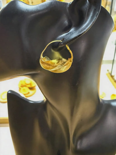 Classic Gold Plated Fulani Hoop Earrings – Multiple Sizes