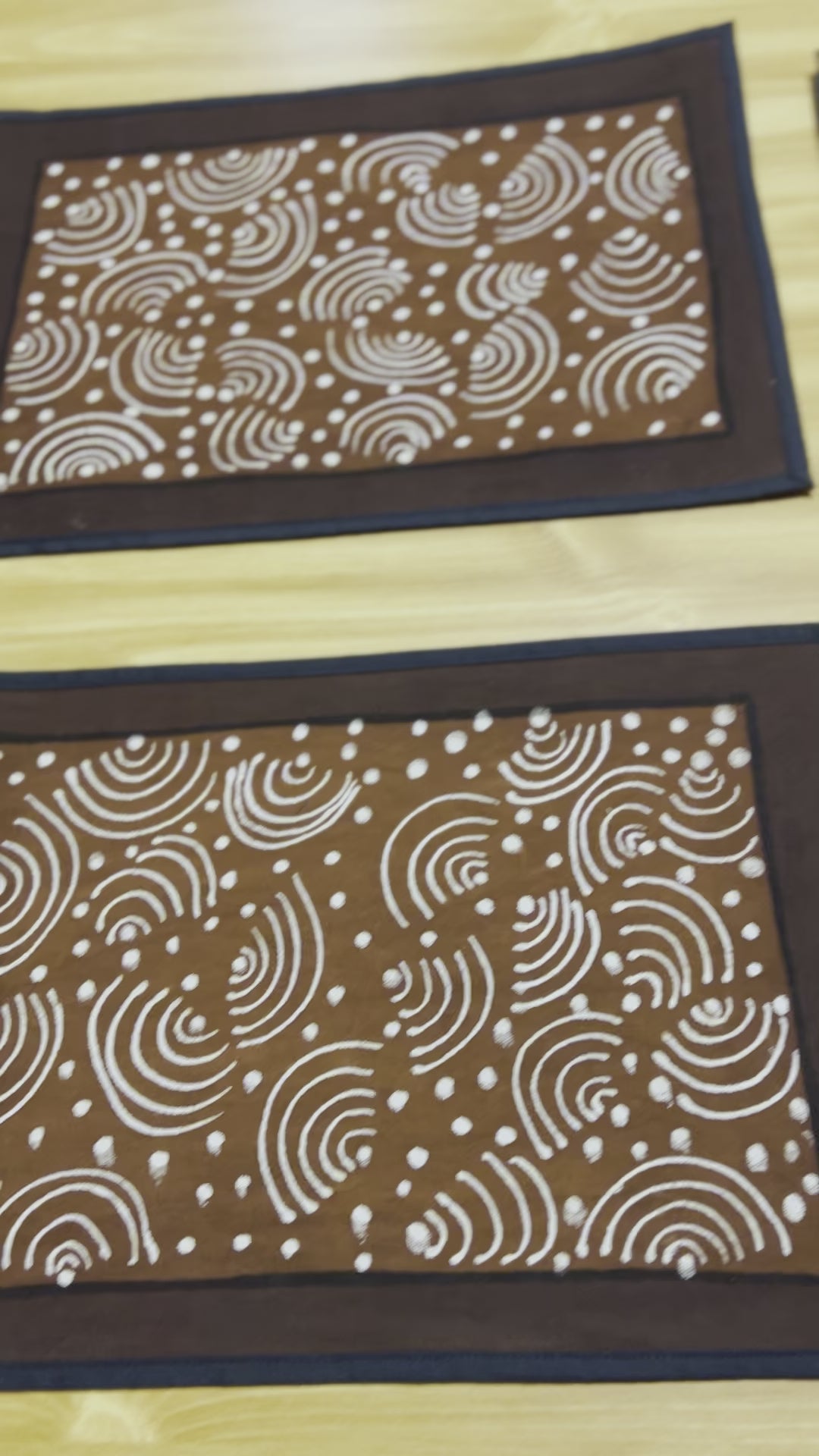 "Exclusive Set of 4 Handcrafted Mudcloth Placemats"