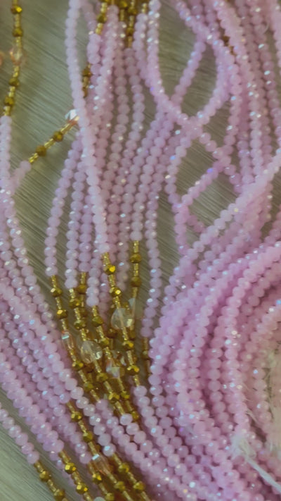 Pink Gold Crystal Waistbead