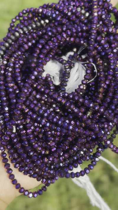 Viola Authentic Ghana Purple Waistbeads 45 Inches