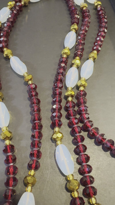 Jariatu (Queen)Authentic Ghana Red Waistbeads 47 Inches