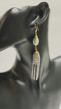 Load and play video in Gallery viewer, Authentic White Duafe Afrocentric Earrings

