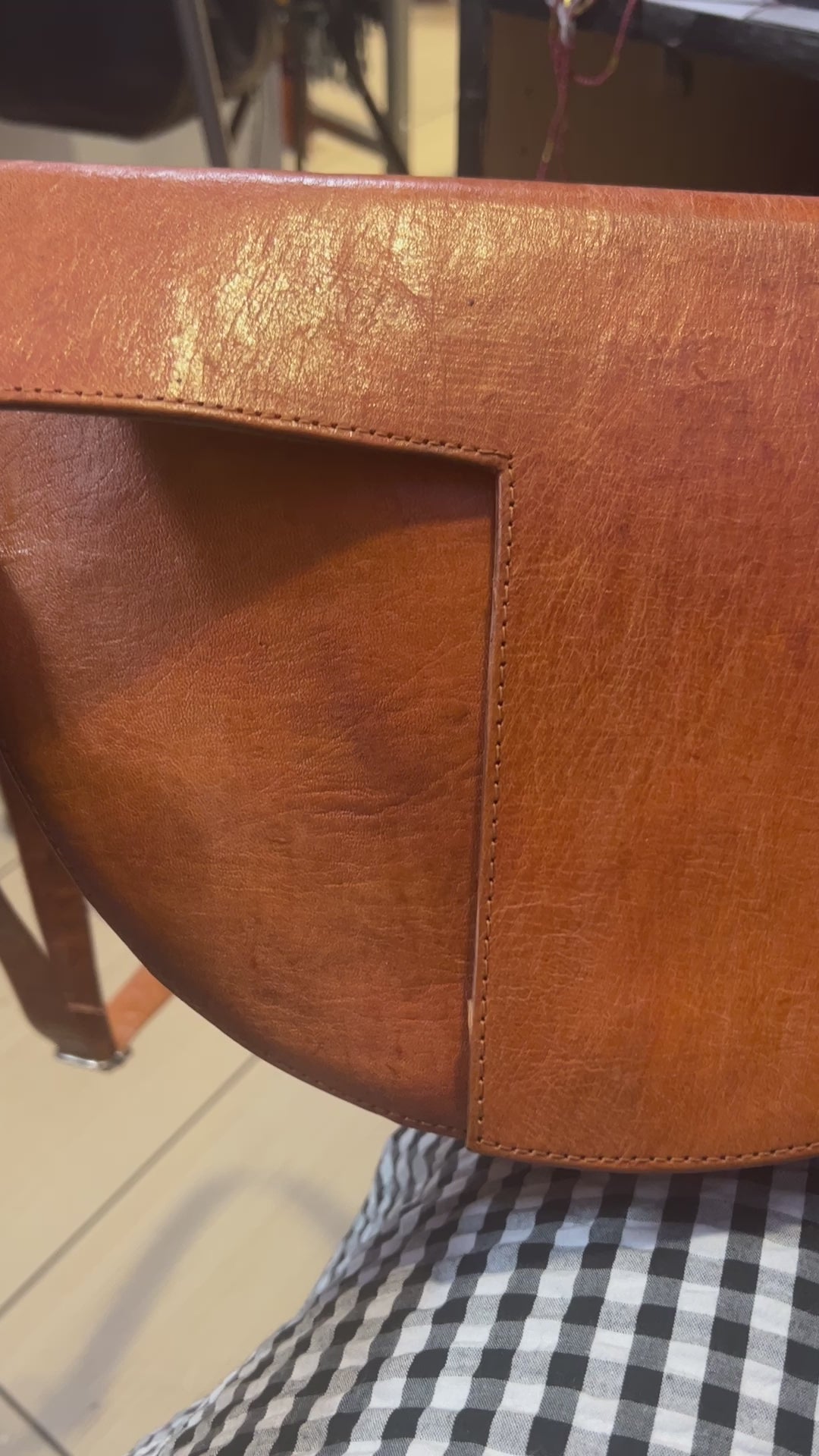 Handmade Leather Crossbody Bag - Minimalist Design