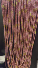 Load and play video in Gallery viewer, Matted Mauve Single Strand Ghanaian Waistbeads – Unleash Your Inner Goddess 43 Inches
