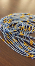 Load image into Gallery viewer, Blue Gold Single Strand Tie-On Waistbeads
