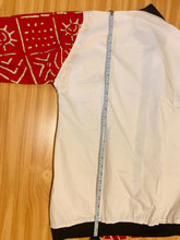 Load image into Gallery viewer, White Red Bogolan Bomber Jacket
