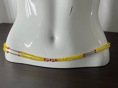 Yellow Stretchable Waistbeads