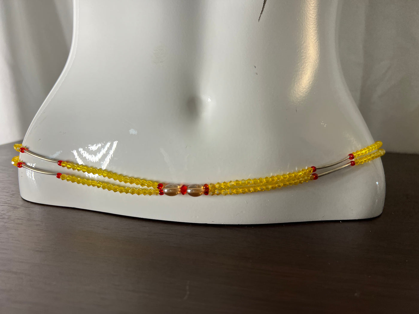 Yellow Stretchable Waistbeads