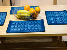 Load image into Gallery viewer, Coweries Shells Indigo Placemats
