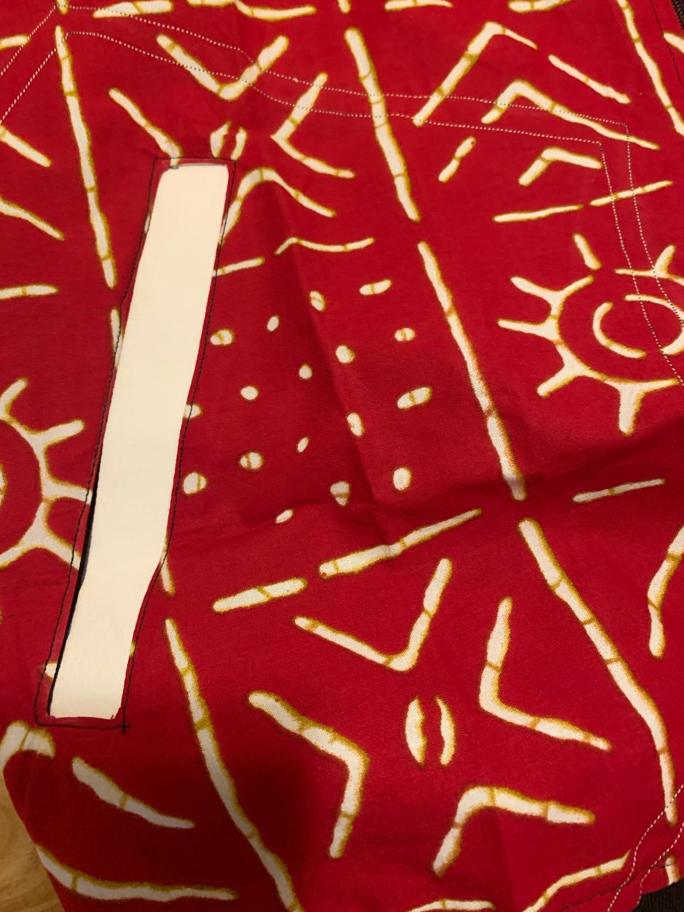 Red Bogolan Bomber Jacket