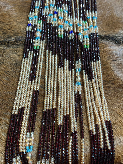 Red Crystal Double Strands Waistbeads