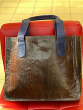 Load image into Gallery viewer, Brown Blue leather bag
