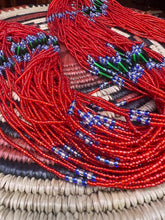 Load image into Gallery viewer, 3 Strands African Waistbeads Red
